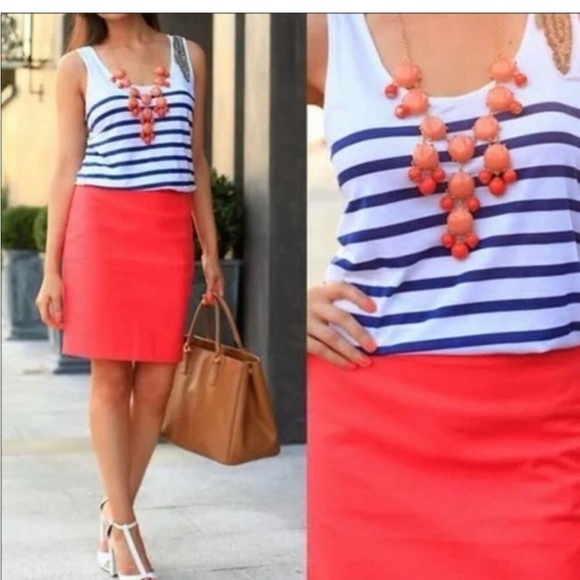 J. Crew Dresses & Skirts - JCrew Coral Salmon Orange Velvet Mini Skirt Size 4 NEW